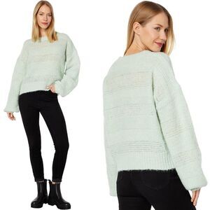Wool Alpaca Blend Joie Sweater Green Blanche Knit Long Sleeve XXS